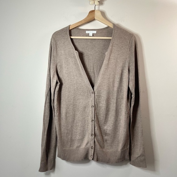 New York & Company Beige Button-Up Cardigan - Picture 3 of 7